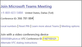 Join Microsoft Teams Meeting dialog