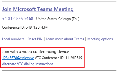 Join Microsoft Teams Meeting dialog